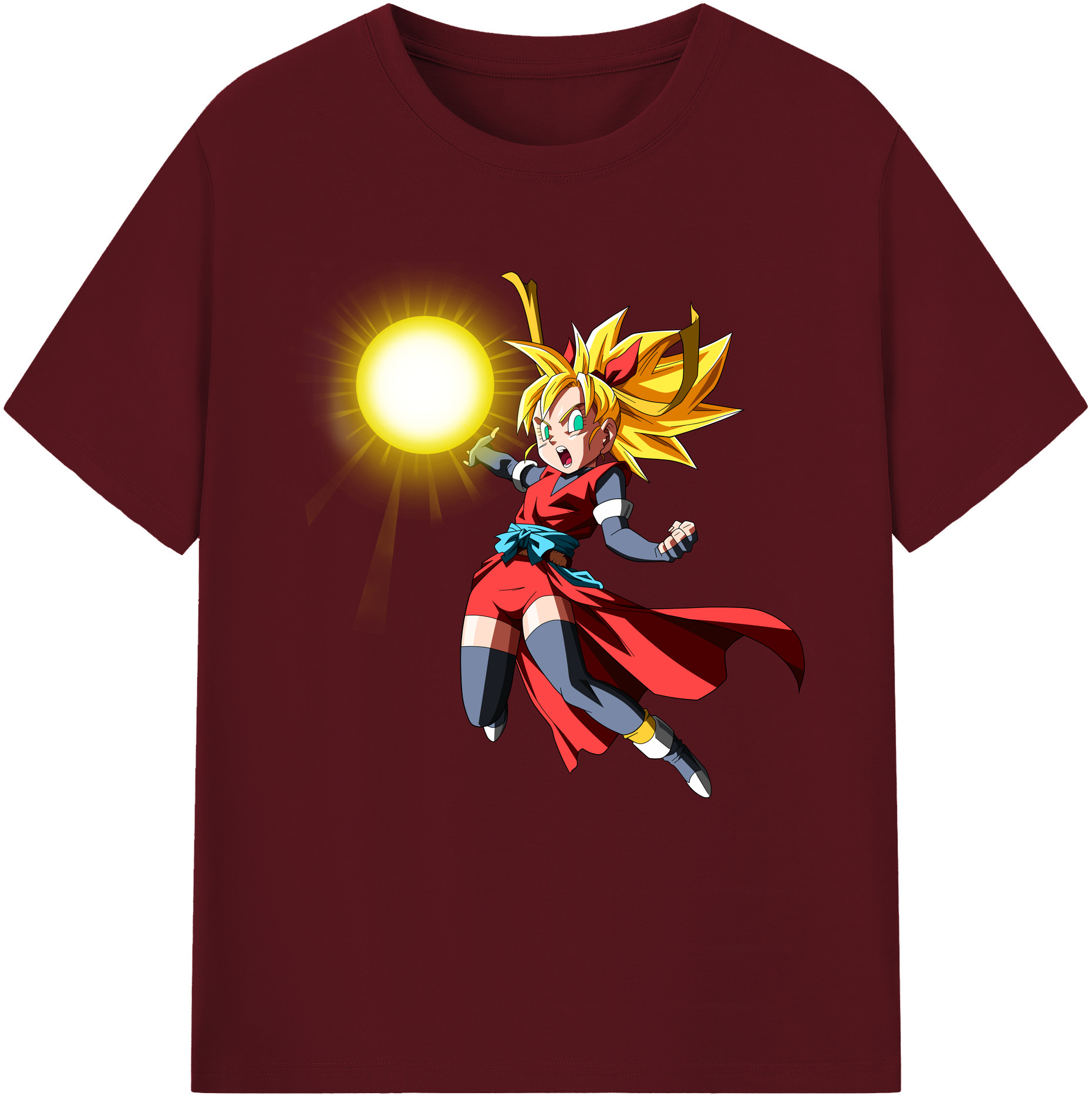（画像用） ドラゴンボール カリフラ DRAGON BALL Caulifla 綿100％半袖Tシャツ（フロントプリント）